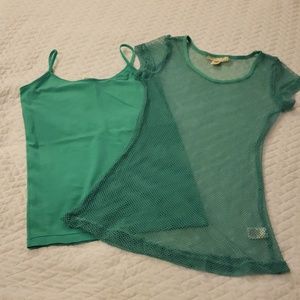 Tank top w/matching mesh cover top